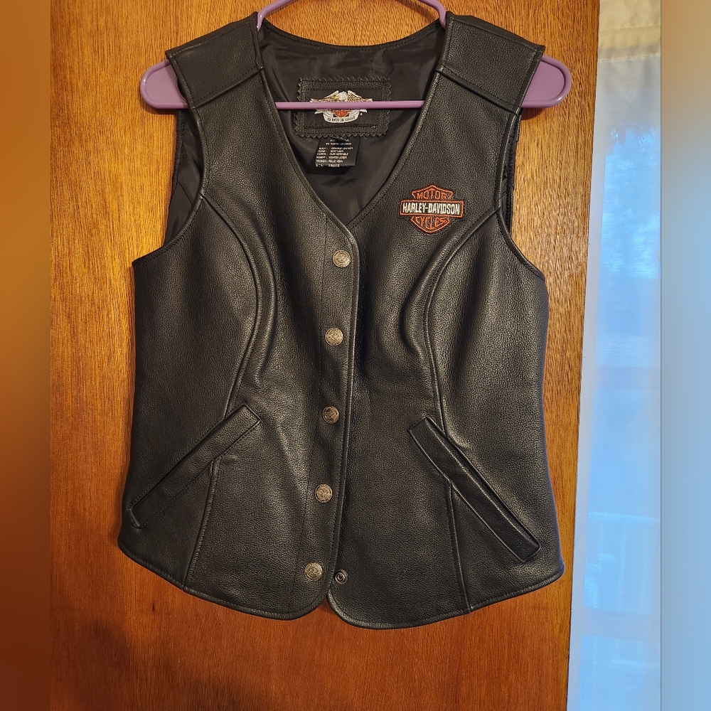Leather Harley vest